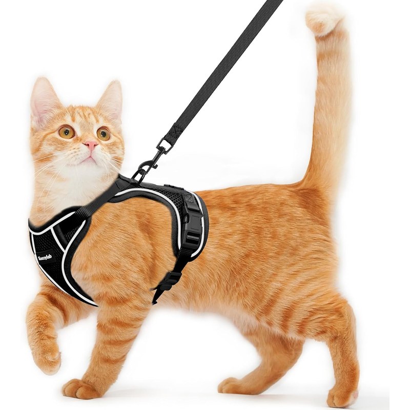 Cat Harness and Leash for Walking Escape Proof Soft Adjustable Cat Leash