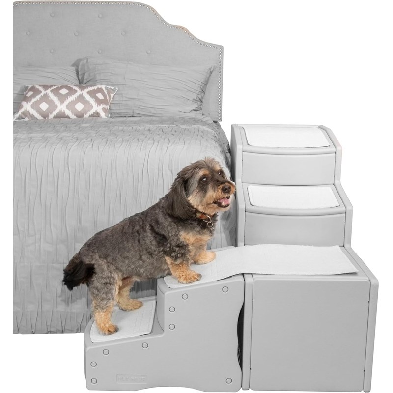 Pet Gear Easy Step Bed Stair for Cats/Dogs, NEW Essential Gray